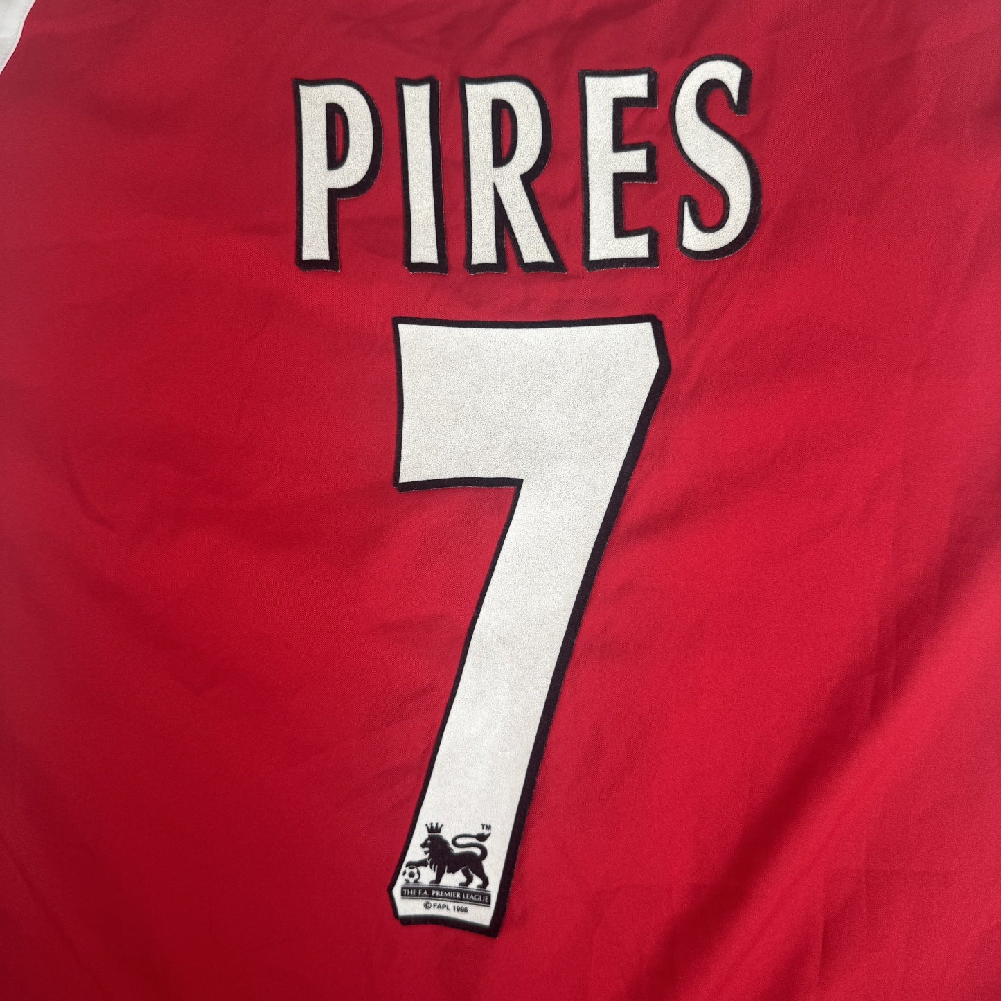 Pires 7 Arsenal 2002/2003 Home Football Shirt Medium