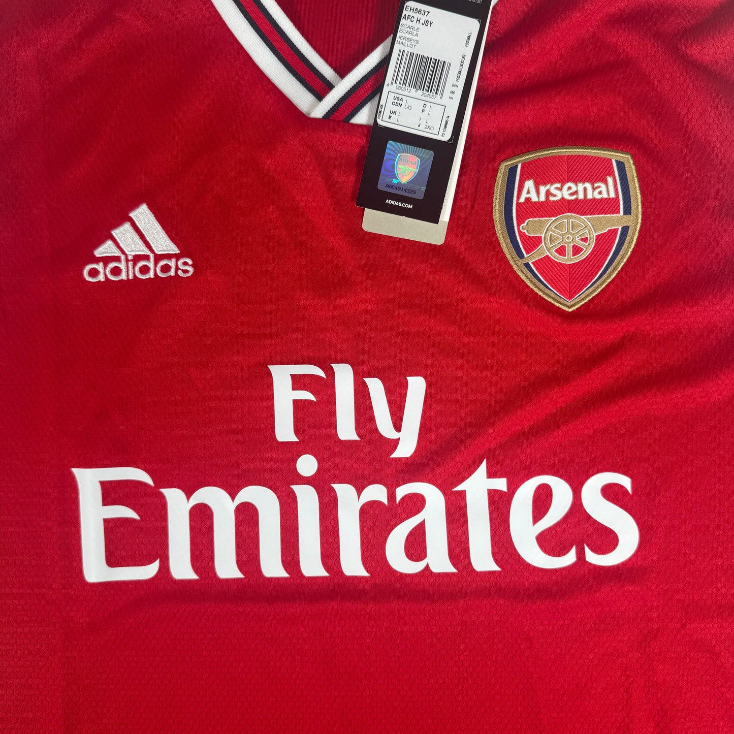 Arsenal 2019/2020 Home Football Shirt Large BNWT