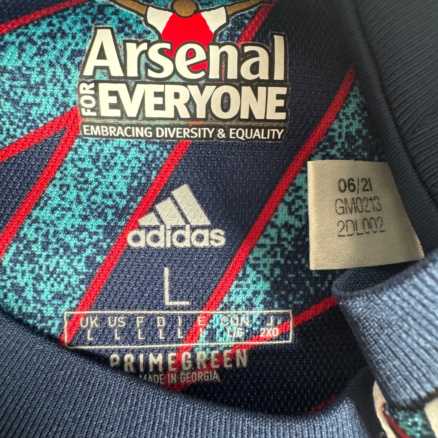 SMITH ROWE 10 Arsenal 2021/2022 Third Football Shirt Large