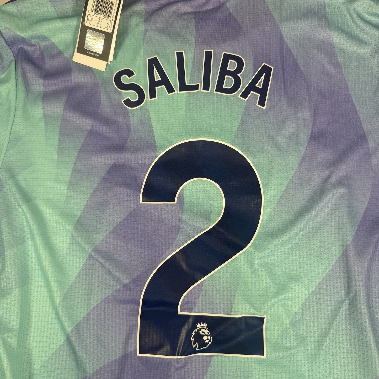 Saliba 2 Arsenal 2024/2025 Third HEAT.RDY Football Shirt XL BNWT