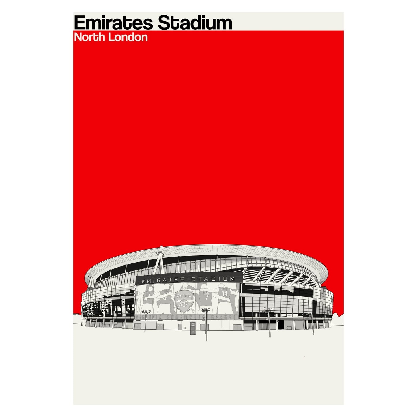 Arsenal Football Artwork - Emirates Stadium