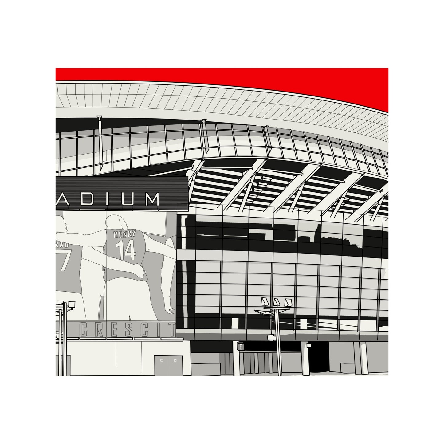 Arsenal Football Artwork - Emirates Stadium