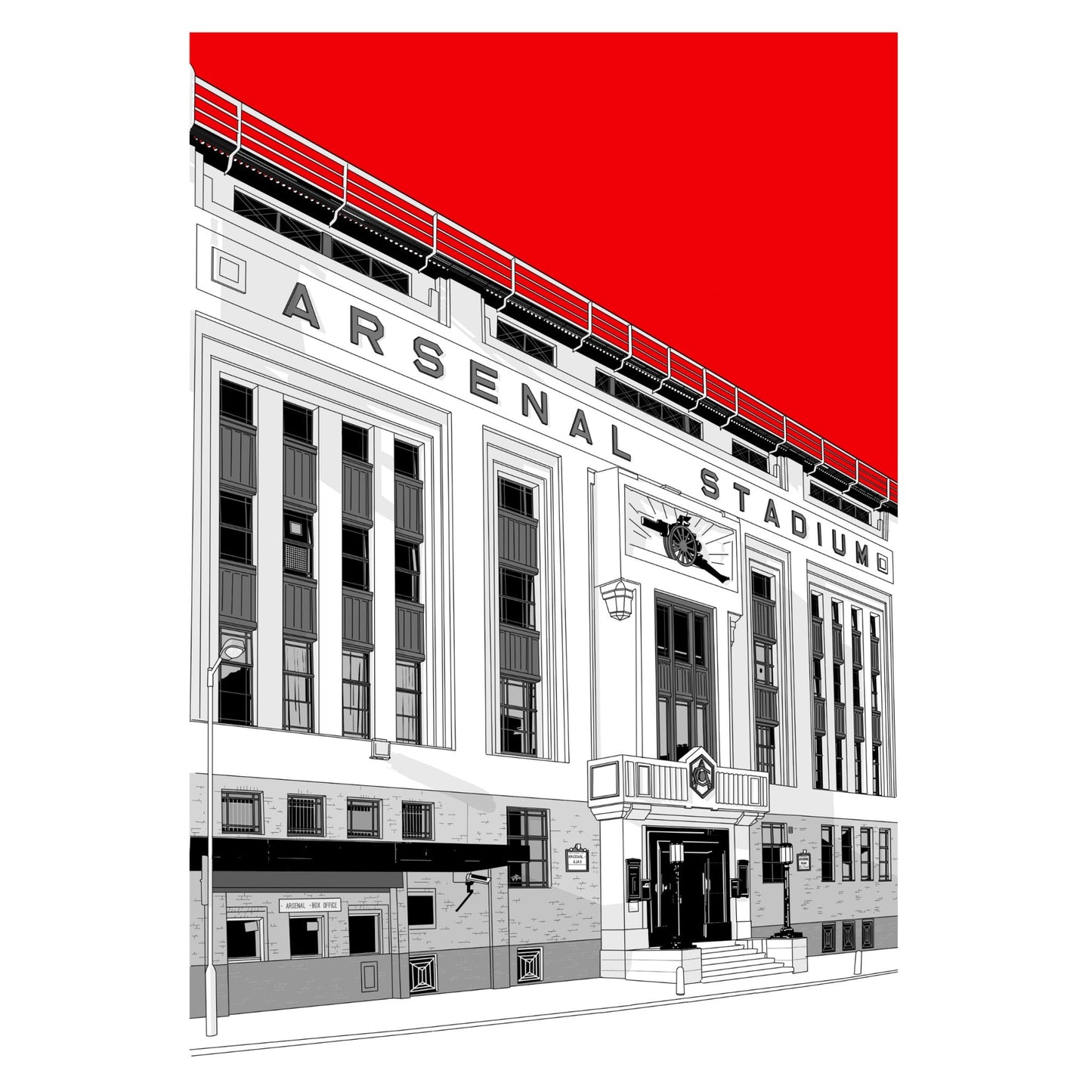 Arsenal Football Artwork - Highbury Stadium