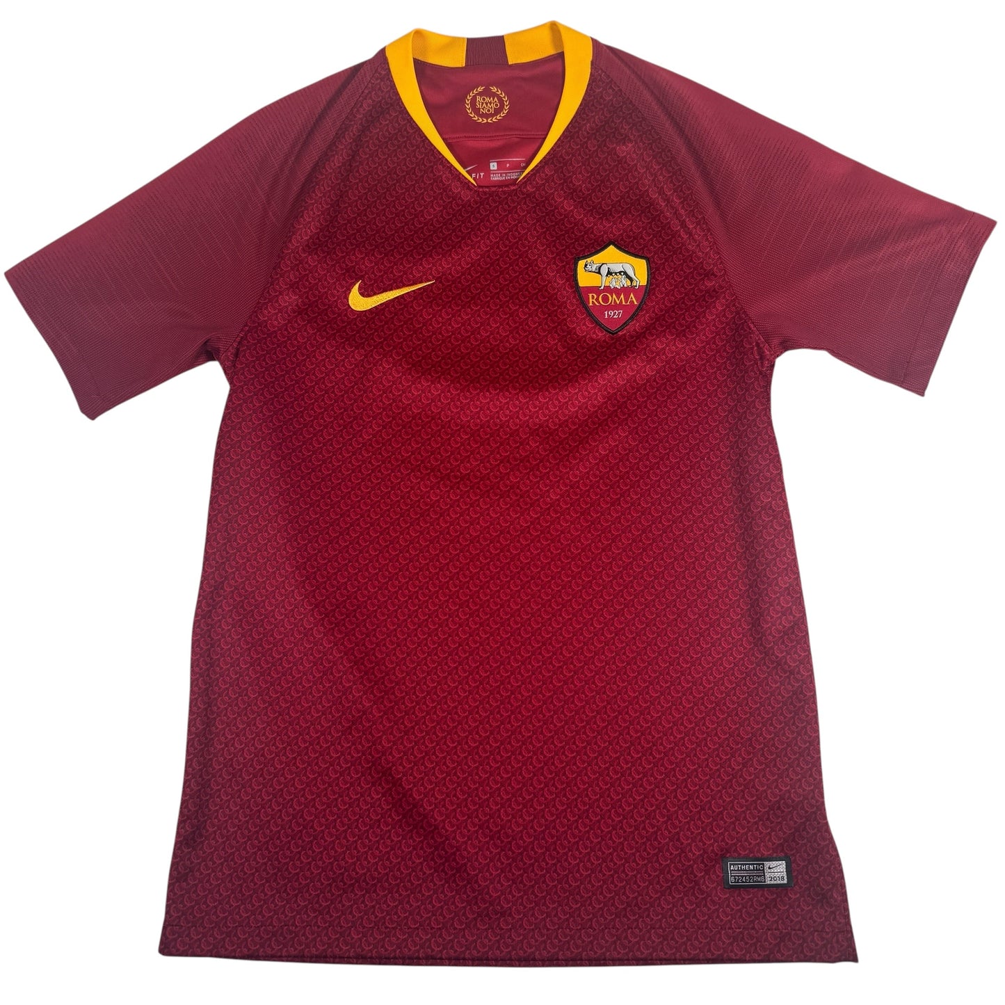 AS Roma 2018/2019 Home Football Shirt Small