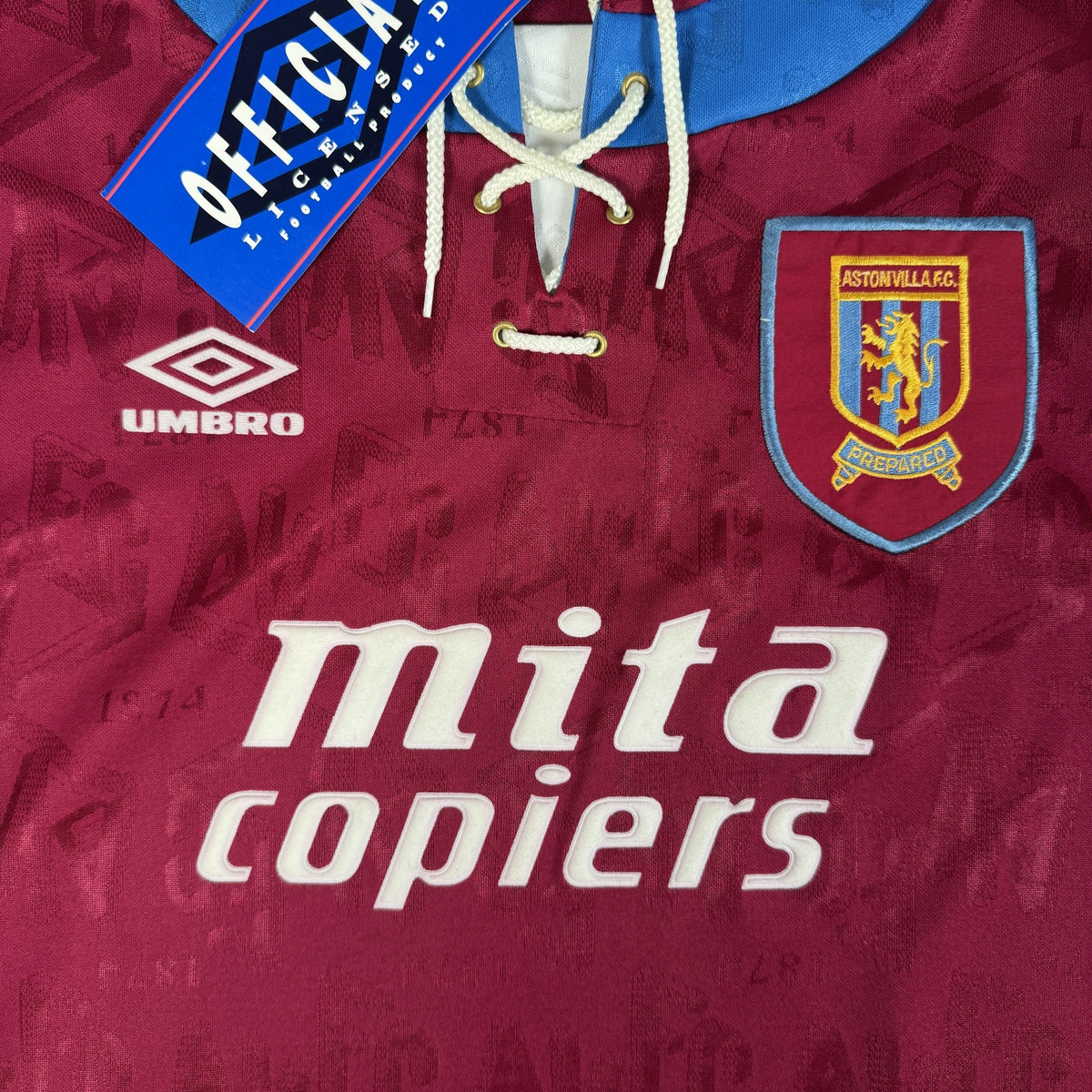 Aston Villa 1992/1993 Home Football Shirt Large BNWT