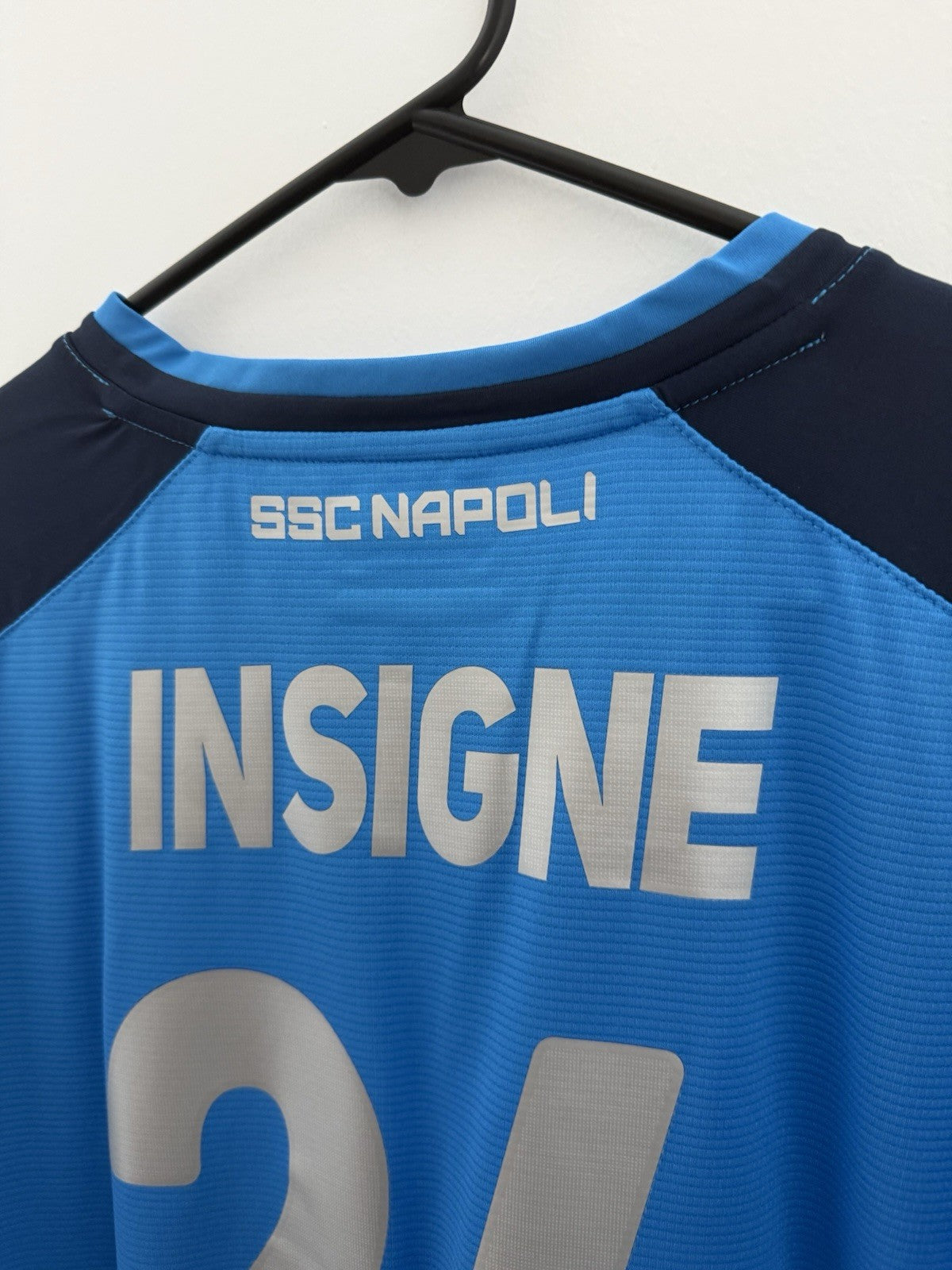 Napoli Insigne #24 2019/20 Kappa XL Slim Home Shirt BNWT 304NKF0