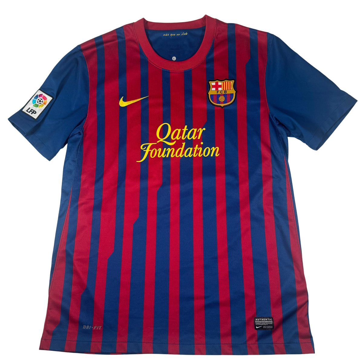 Messi 10 Barcelona 2011/2012 Home Football Shirt Large