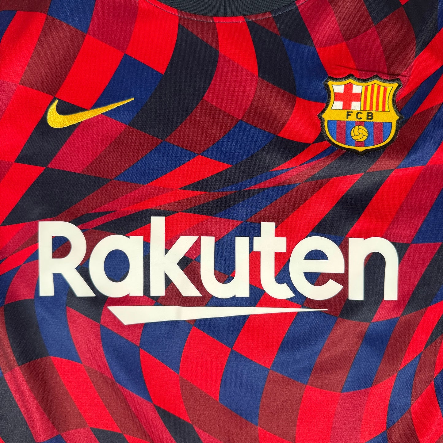 Barcelona 2020/2021 Pre Match Training Football Shirt Large