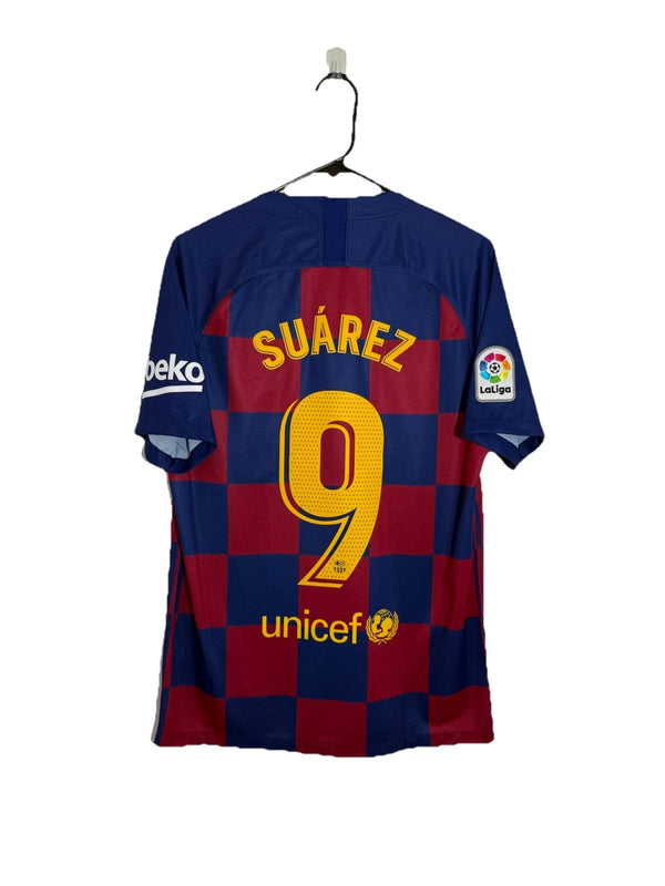 Barcelona Suarez #9 2019/20 Medium Home Shirt Excellent Condition AJ5532-456