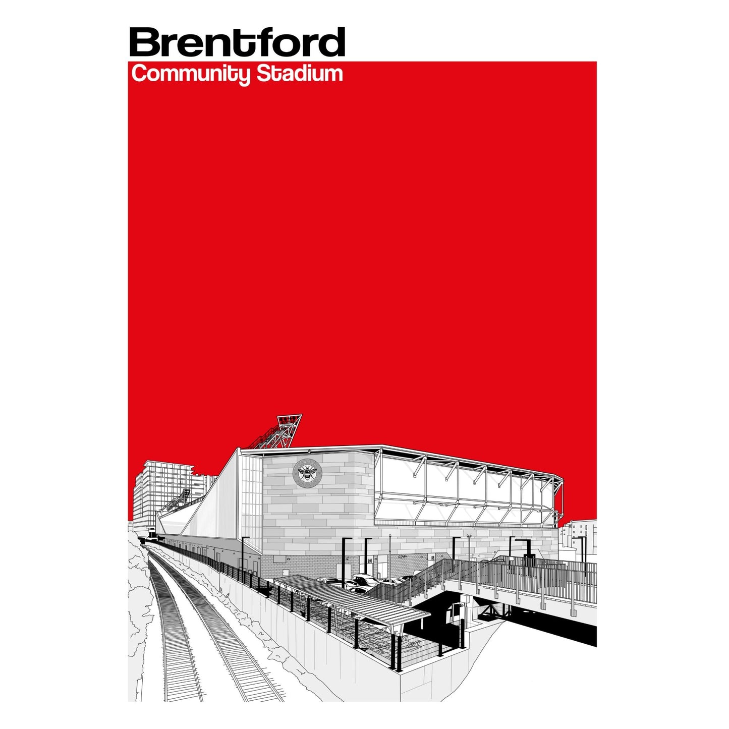 Brentford F.C. Football Artwork - Community Stadium