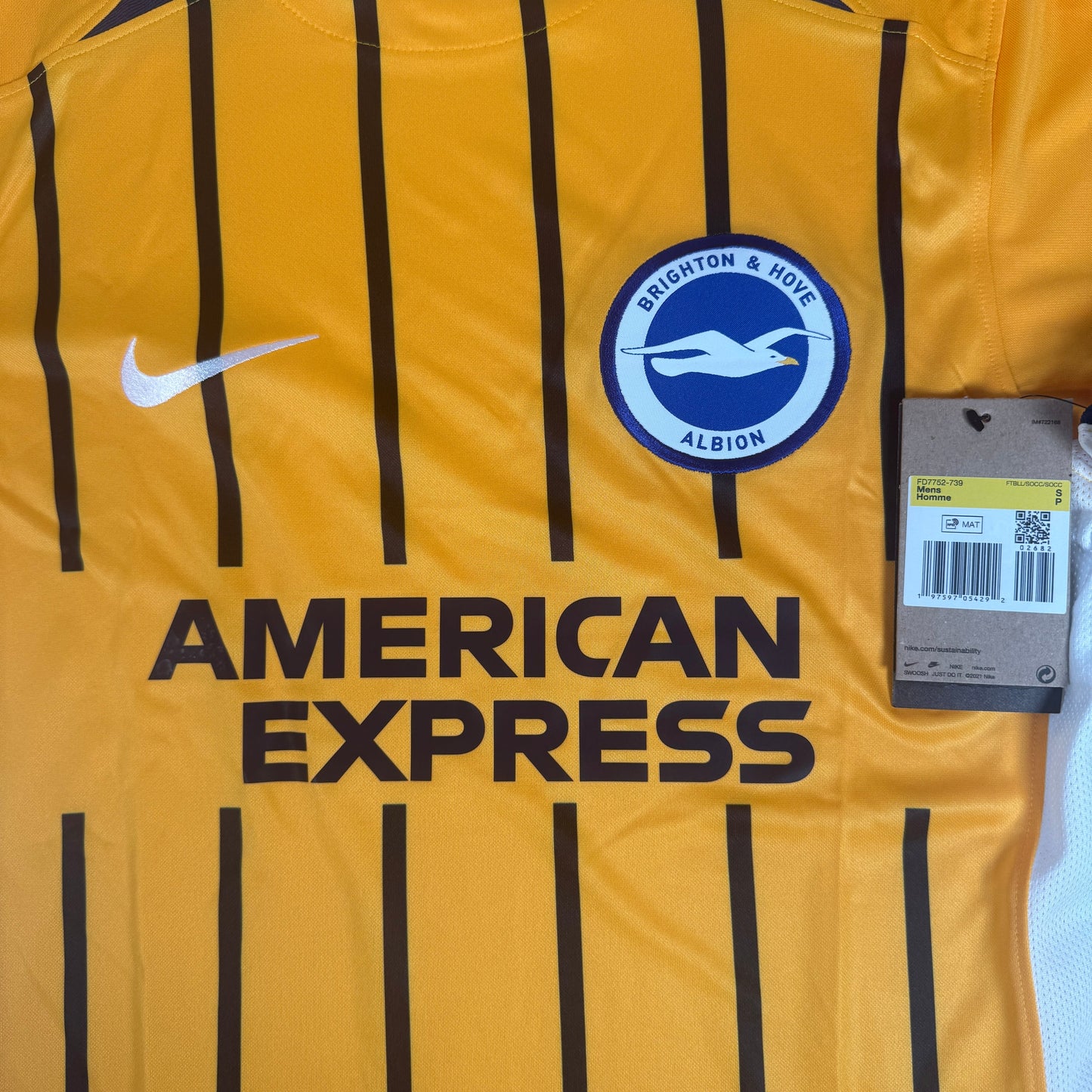 Brighton & Hove Albion 2024/2025 Away Football Shirt Small BNWT