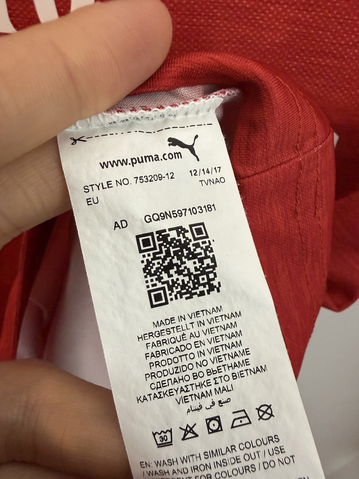 Arsenal Saka #87 2018/19 Medium Home Shirt Puma Excellent Condition 753209-12