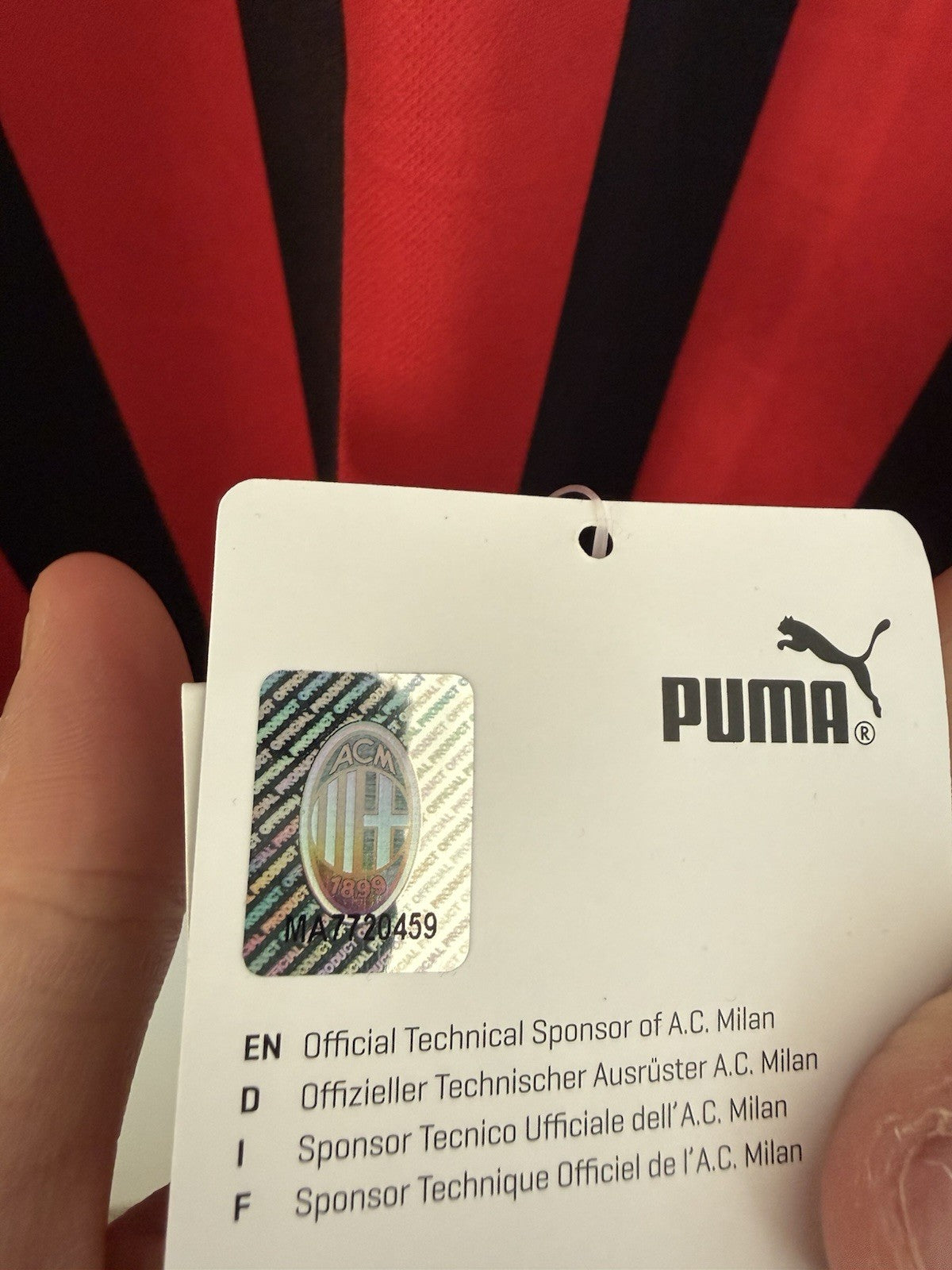 AC Milan 2018/19 Medium Home Shirt Puma BNWT 754419-06