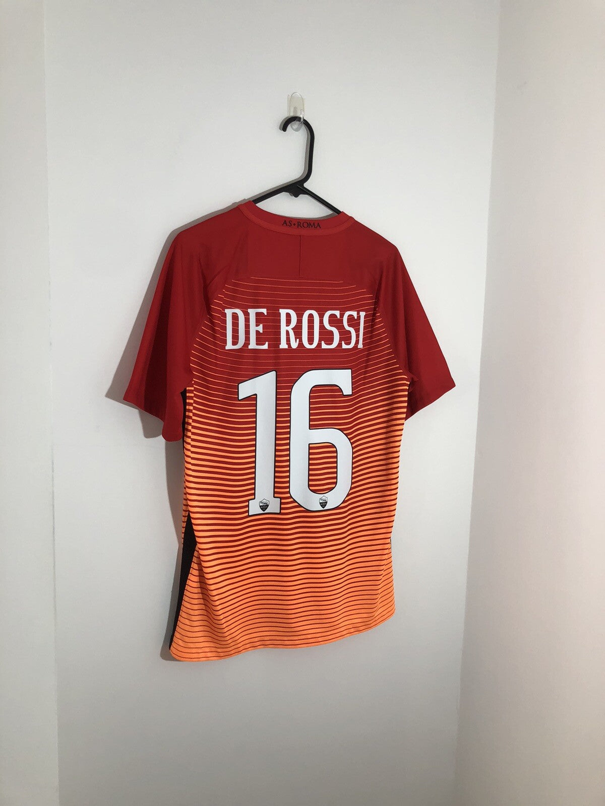 AS Roma De Rossi #16 2016/17 Medium 3rd Shirt Excellent Condition 776959-660