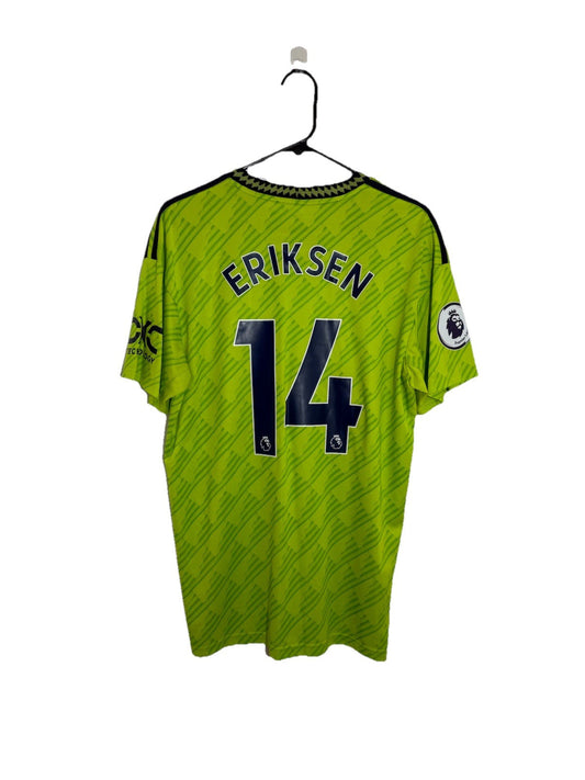 Manchester United Eriksen #14 2022/23 Large 3rd Shirt Excellent Condition HE2981