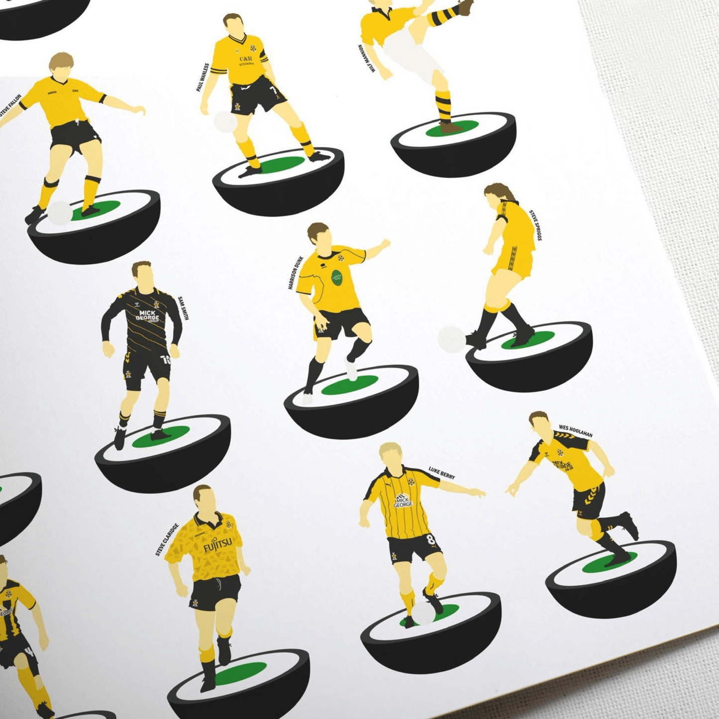 Cambridge United Legends Subbuteo Print