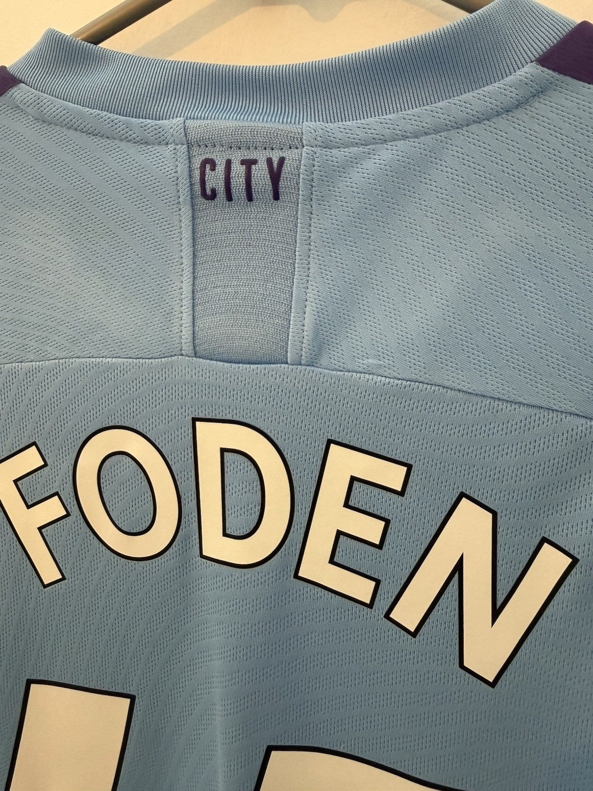 Manchester City Foden #47 2019/20 Small Home Shirt Excellent Condition 755586-01