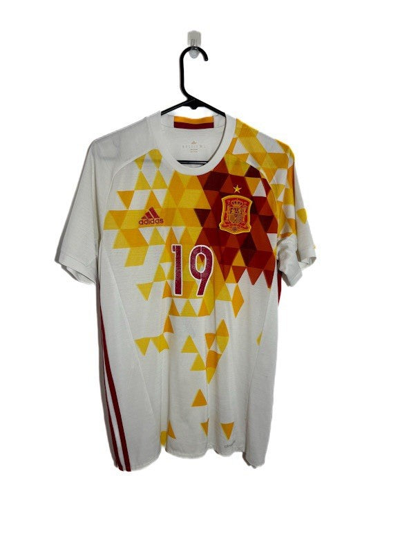 Spain Diego Costa #19 2016 Medium Away Shirt Adidas Excellent Condition AA0830