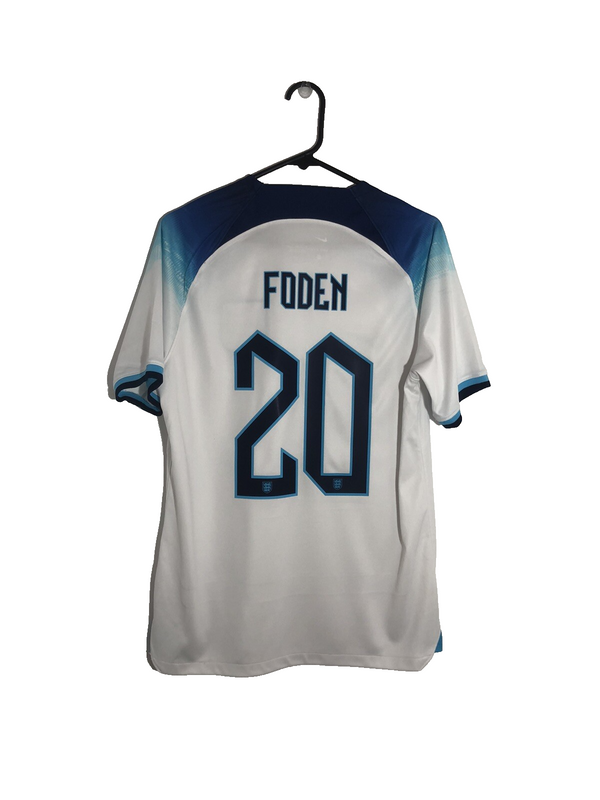 England Foden #20 2022 Medium Home Shirt Excellent Condition DN0687-100