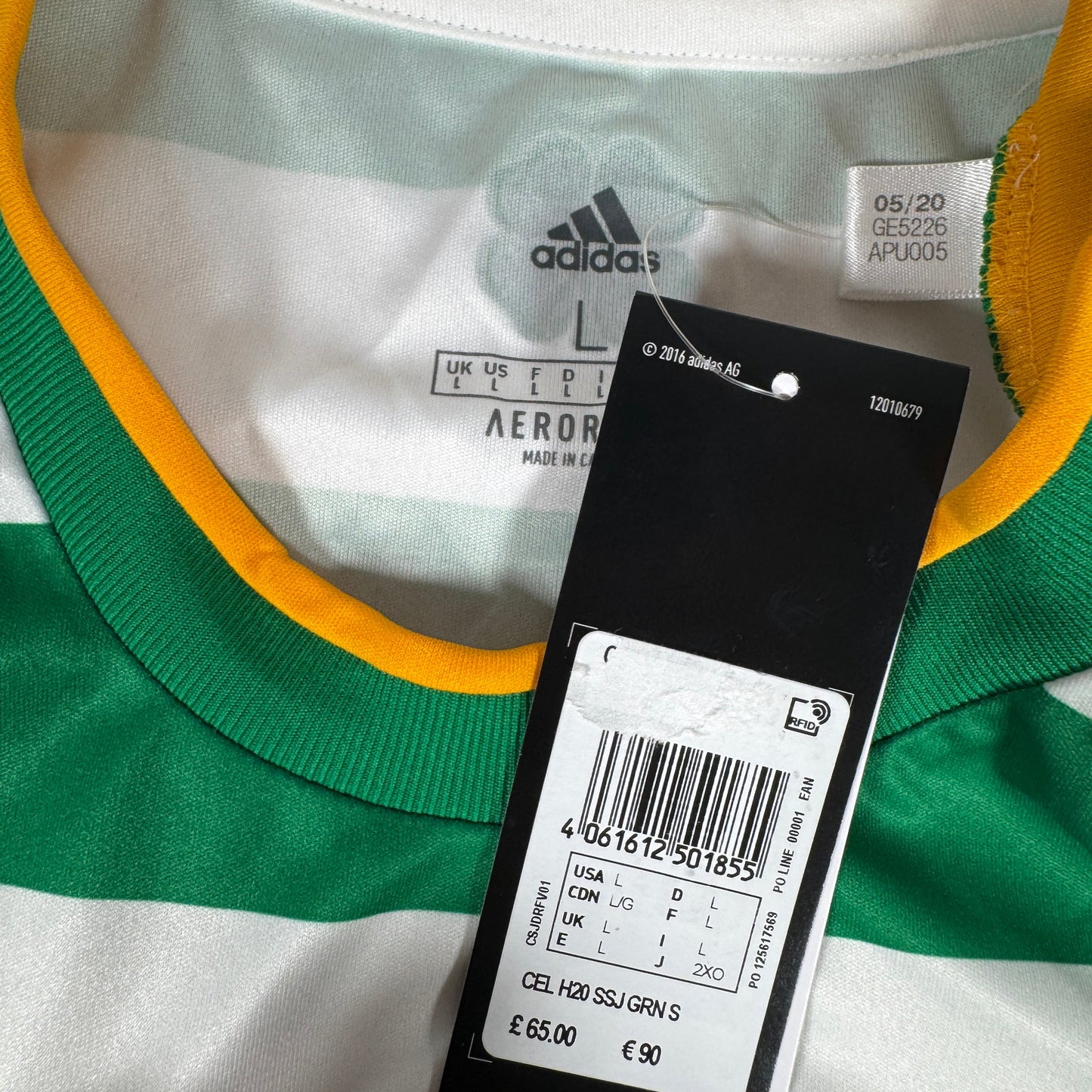 Celtic 2020/2021 Home Football Shirt Large BNWT