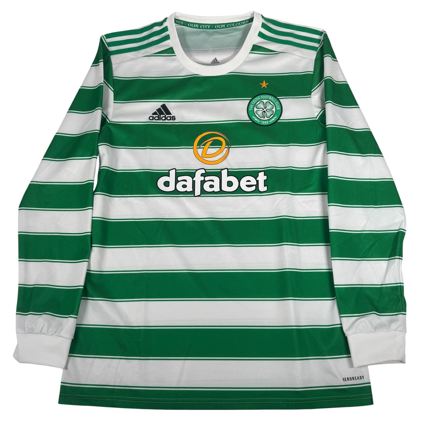 Celtic 2021/2022 Home Long Sleeve Football Shirt Large