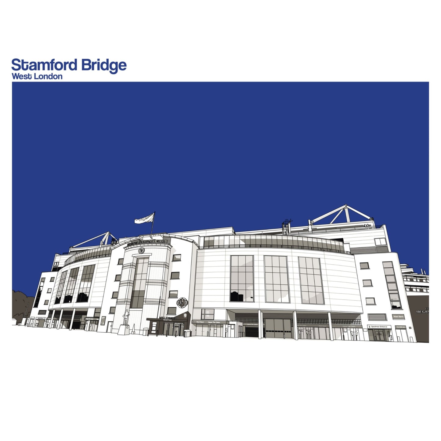 Chelsea Football Artwork - Stamford Bridge