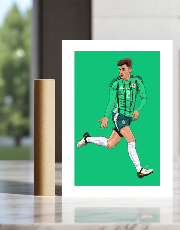 Conor Bradley Northern Ireland A3 Print