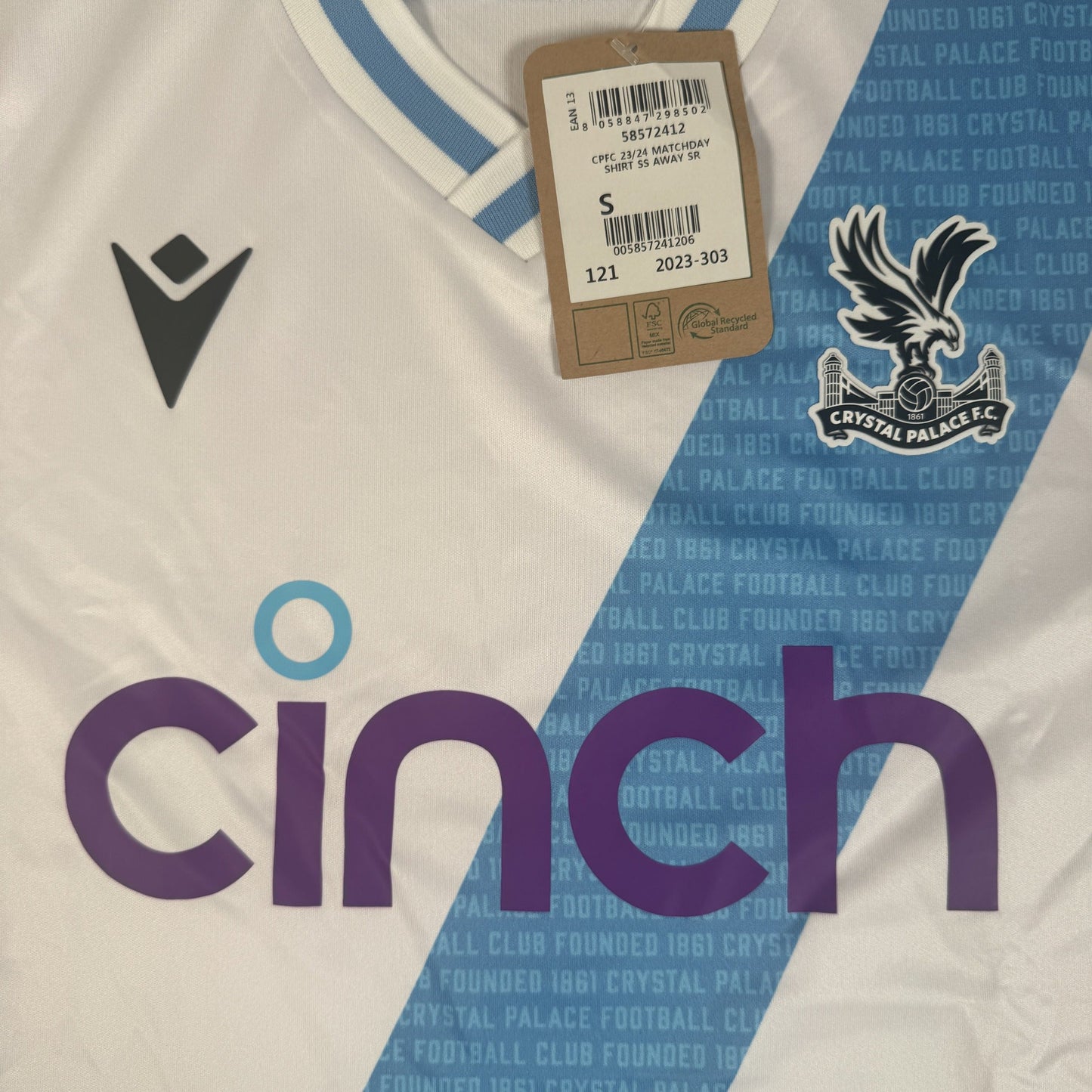 Crystal Palace 2023/2024 Away Football Shirt Small