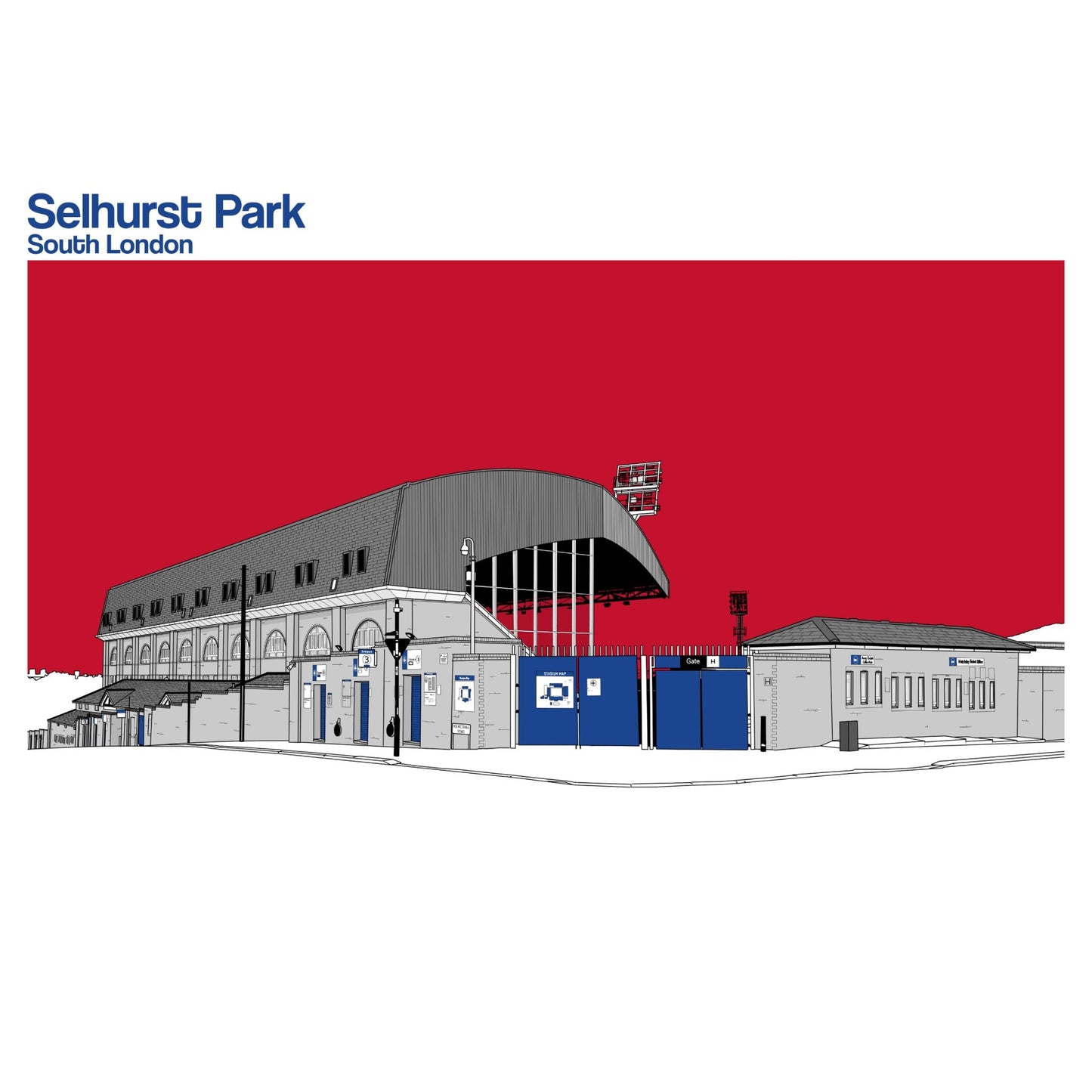 Crystal Palace Football Artwork - Selhurst Park