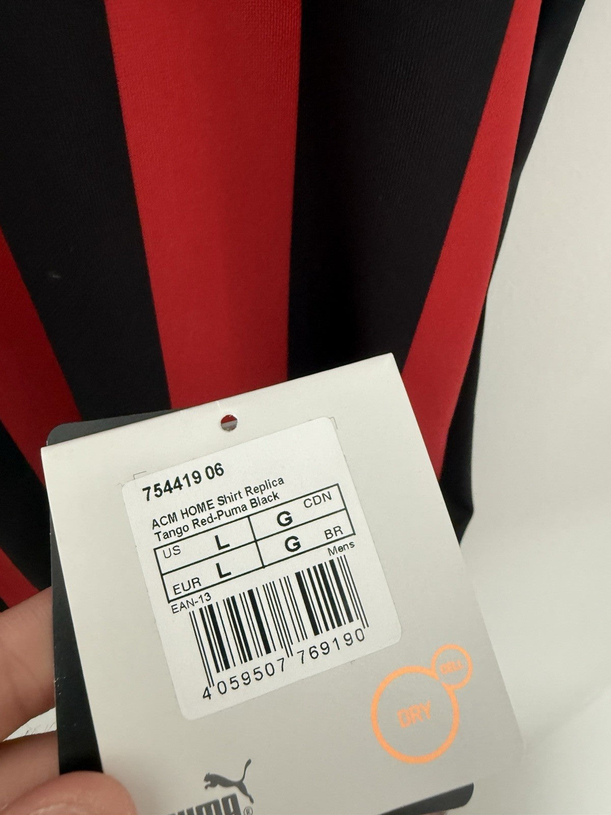 AC Milan Calabria #2 2018/19 Large Home Shirt Puma BNWT 754419-06