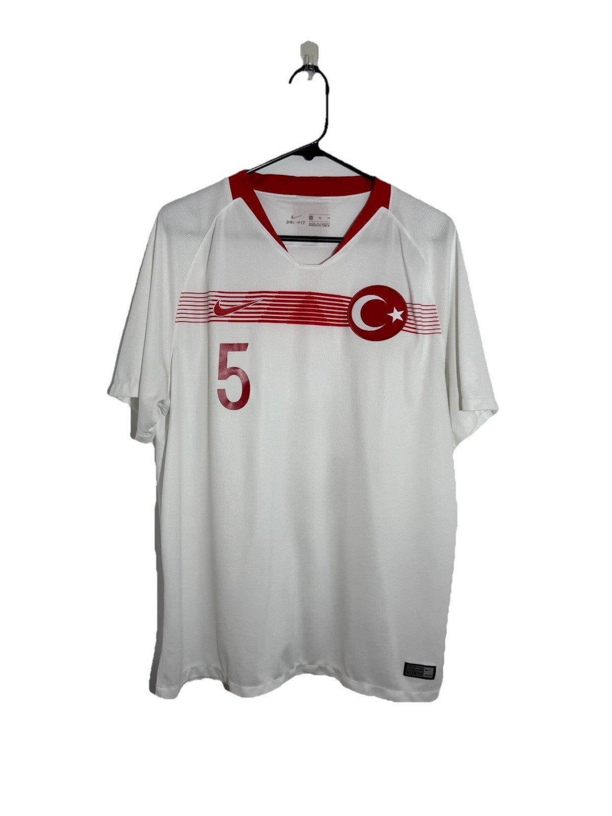 Turkey Calhanoglu #5 2018 XL Away Shirt Nike Very Good Condition 893900-100