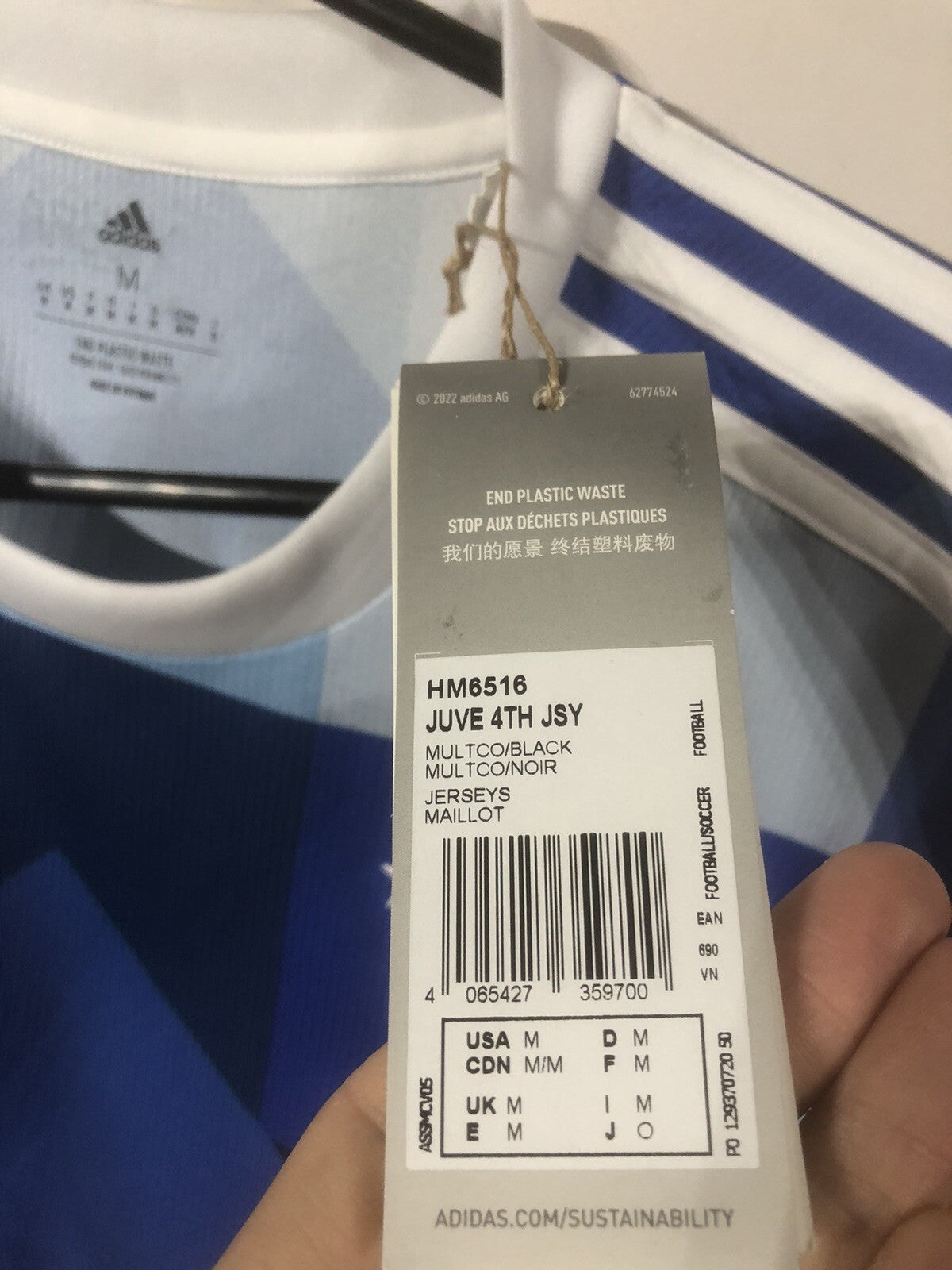 Juventus Kulusevski #44 2021/22 Medium 4th Shirt BNWT HM6516