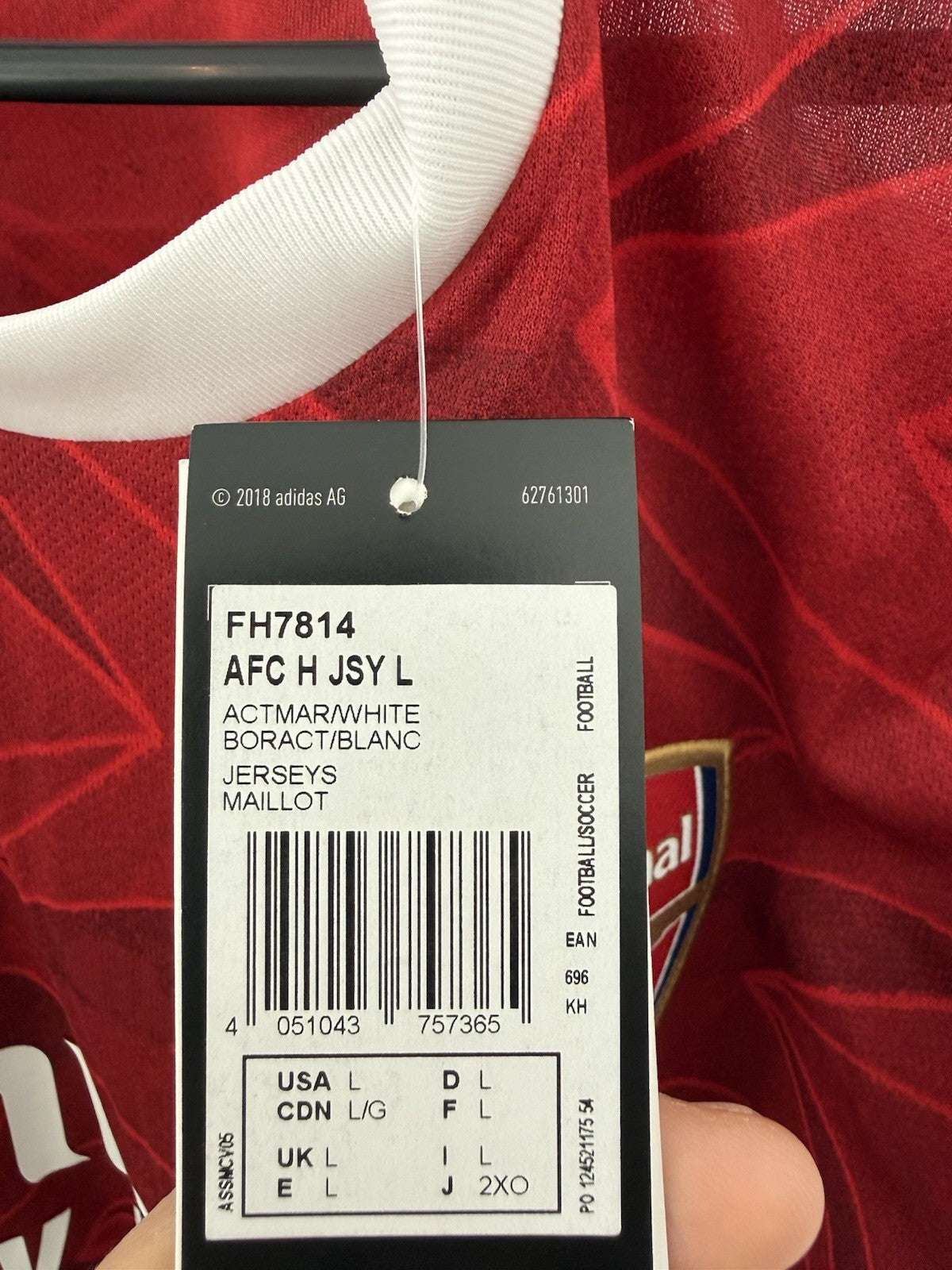 Arsenal Nketiah #30 2020/21 Large Home Shirt Adidas BNWT FH7814