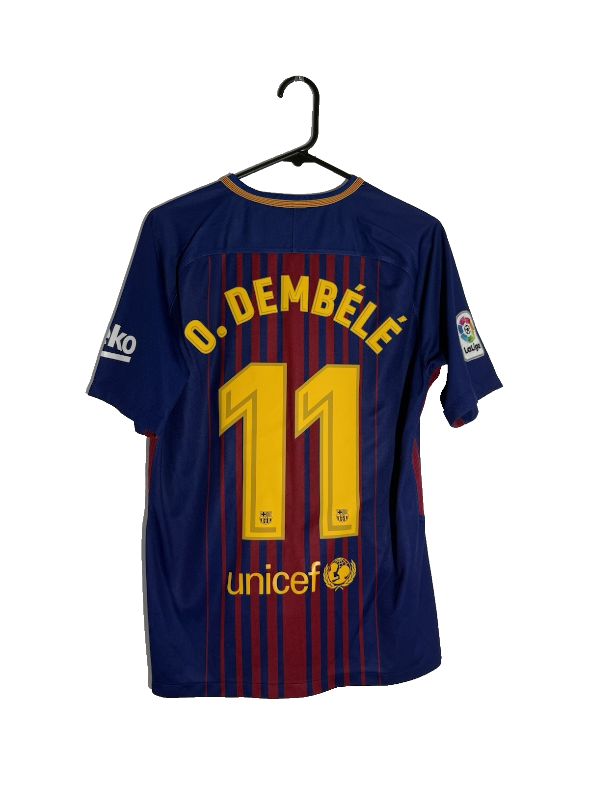 Barcelona O. Dembele #11 2017/18 Medium Home Excellent Condition 847255-456