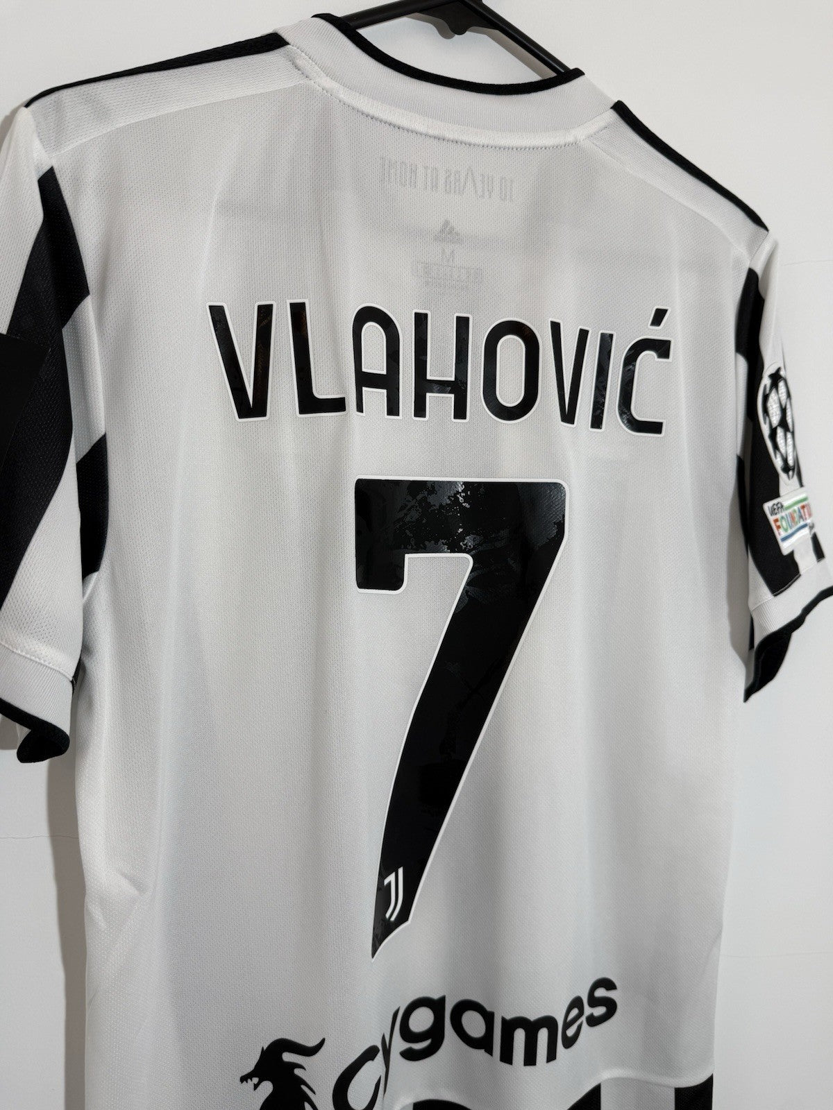 Juventus Vlahovic #7 2021/22 Medium Home CL Shirt Adidas BNWT GS1442