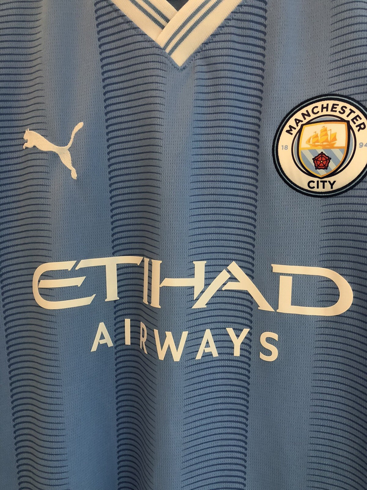 Manchester City Stones #5 2023/24 Medium Home Excellent Condition 770438-01