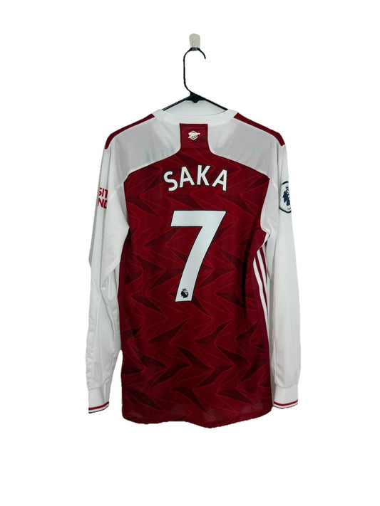 Arsenal Saka #7 2020/21 Medium L/S Home Shirt Jersey Adidas BNWT FH7814