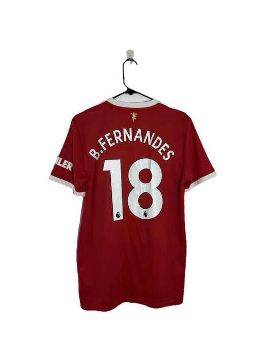 Manchester United B Fernandes #18 Medium 2021/22 Home Excellent Condition H31447
