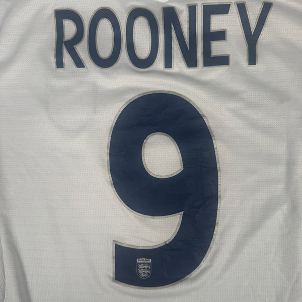 ROONEY 9 England 2006/2007/2008 Home Football Shirt Medium