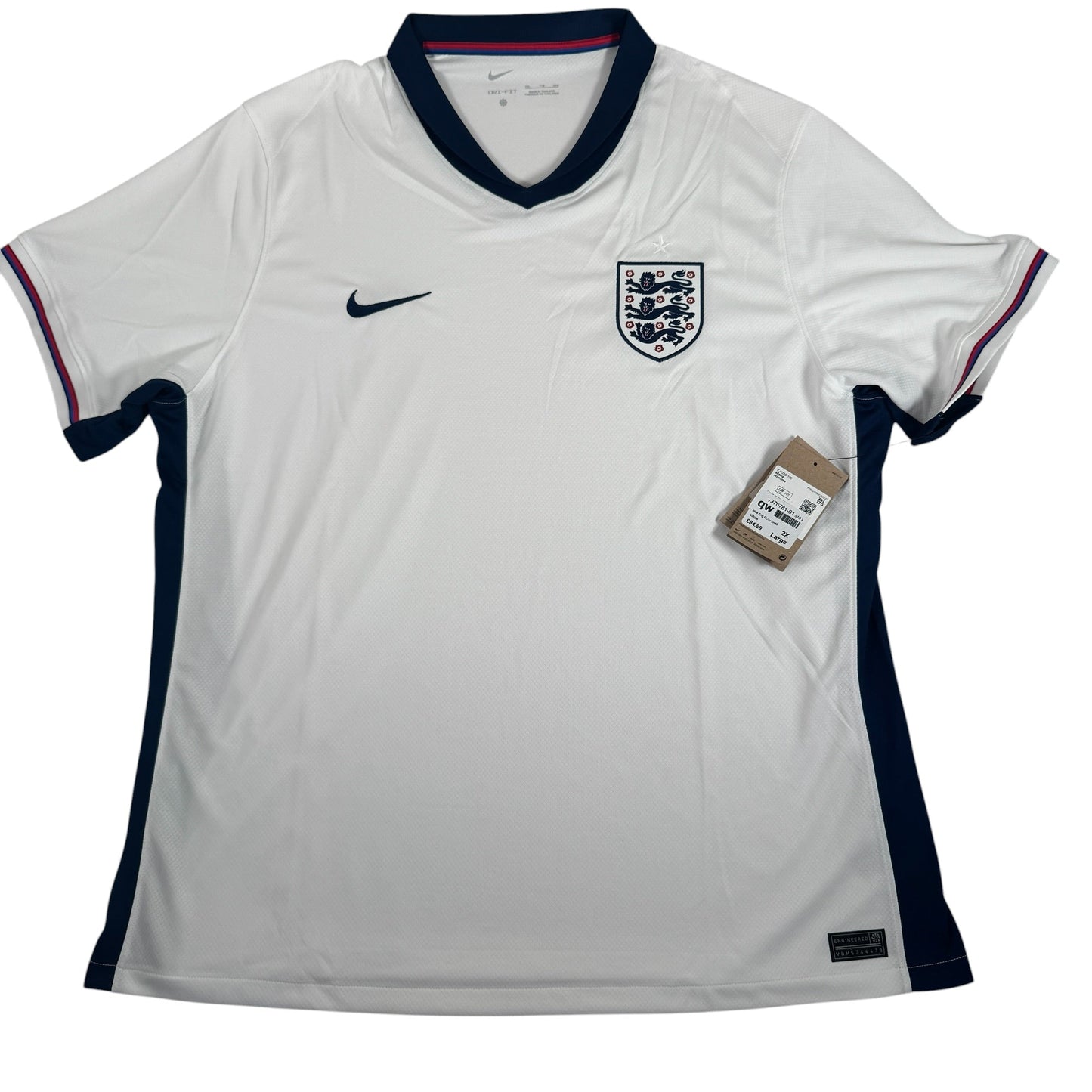 England 2024/2025 Home Football Shirt 2XL BNWT