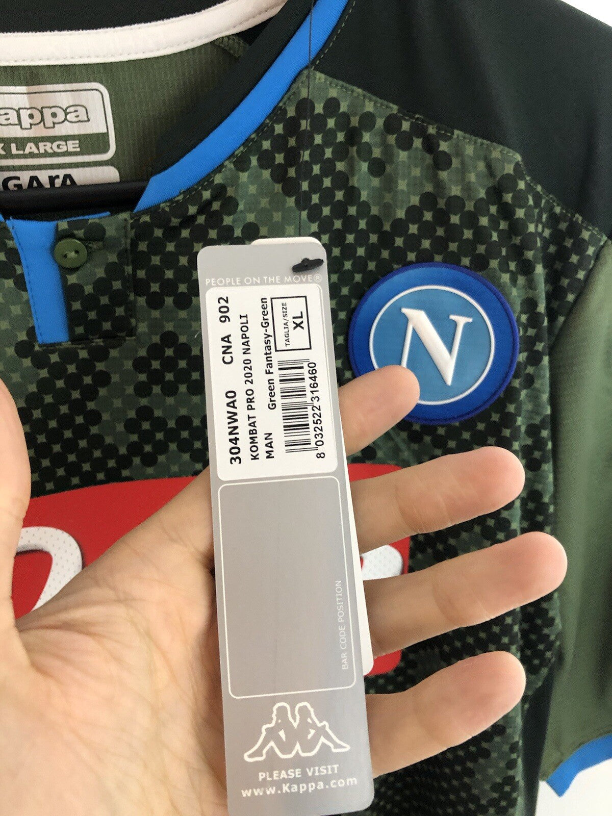 Napoli Koulibaly #26 2019/20 Kappa Xl Away Shirt BNWT 304NWA0