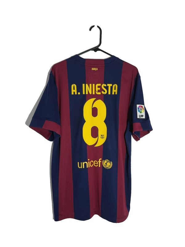 Barcelona A. Iniesta #8 2014/15 XL Home Shirt Nike BNWT 610594-423