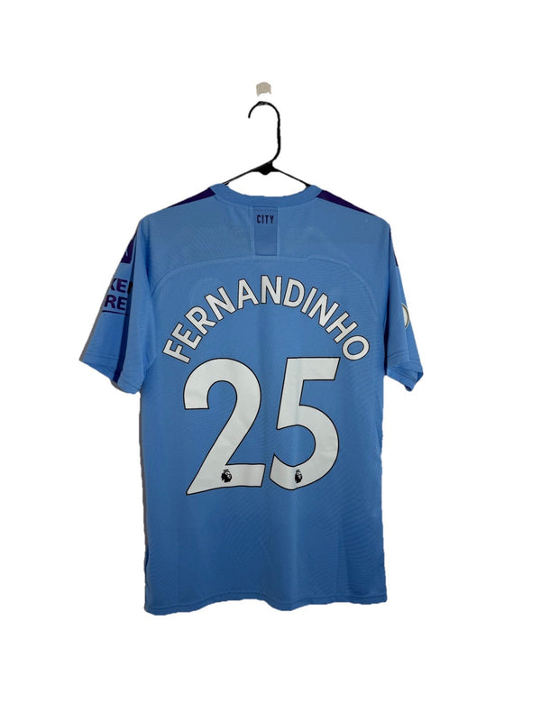 Manchester City Fernandinho #25 2019/20 Medium Home Excellent Conditio 755586-01