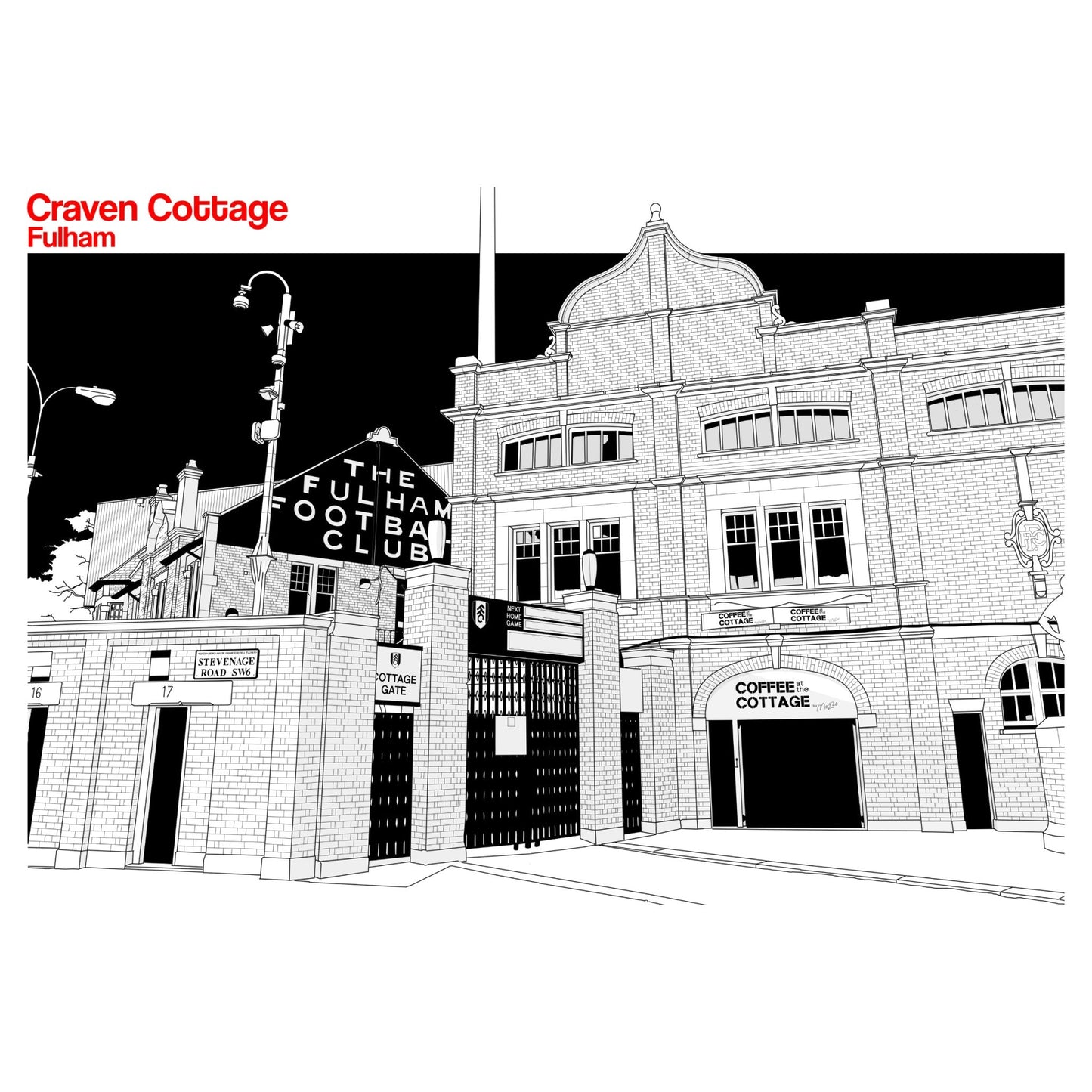 Fulham Football Artwork - Craven Cottage