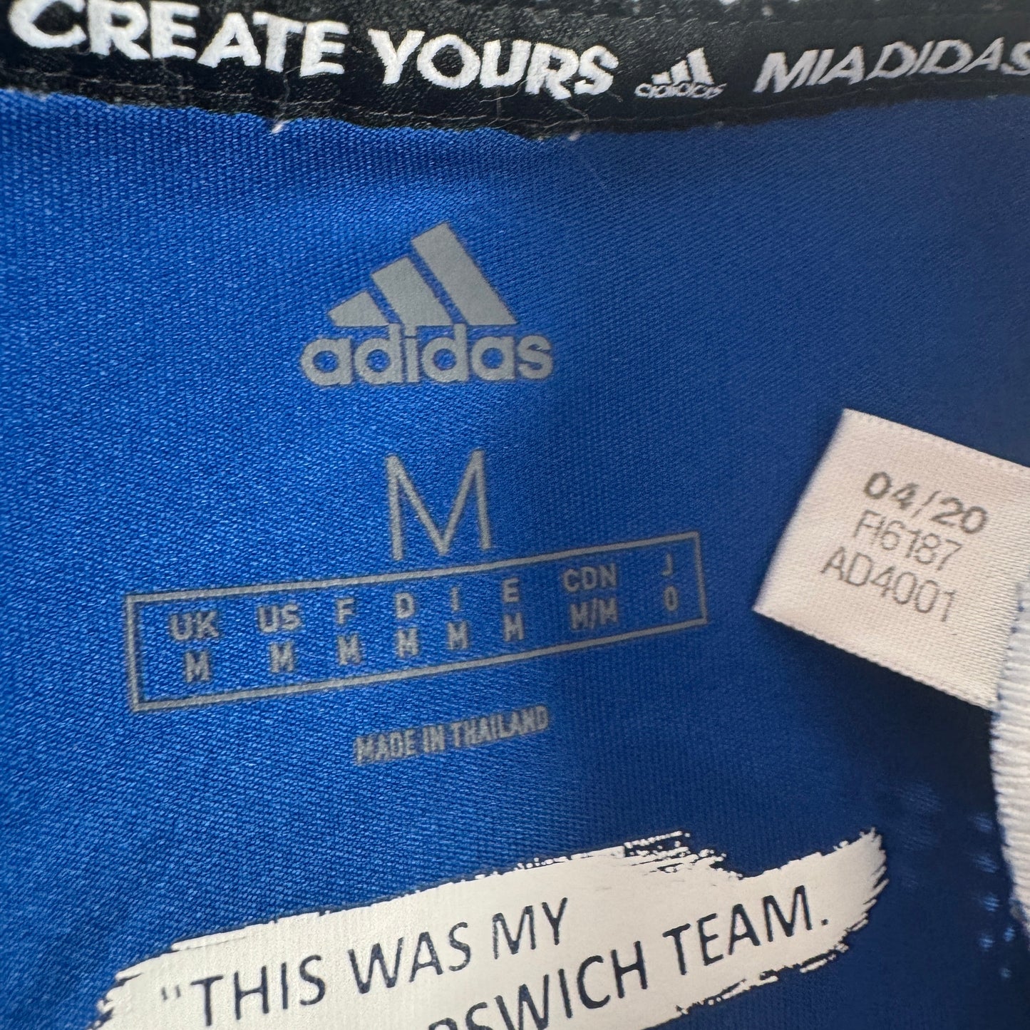 Ipswich Town 2020/2021 Home Football Shirt Medium