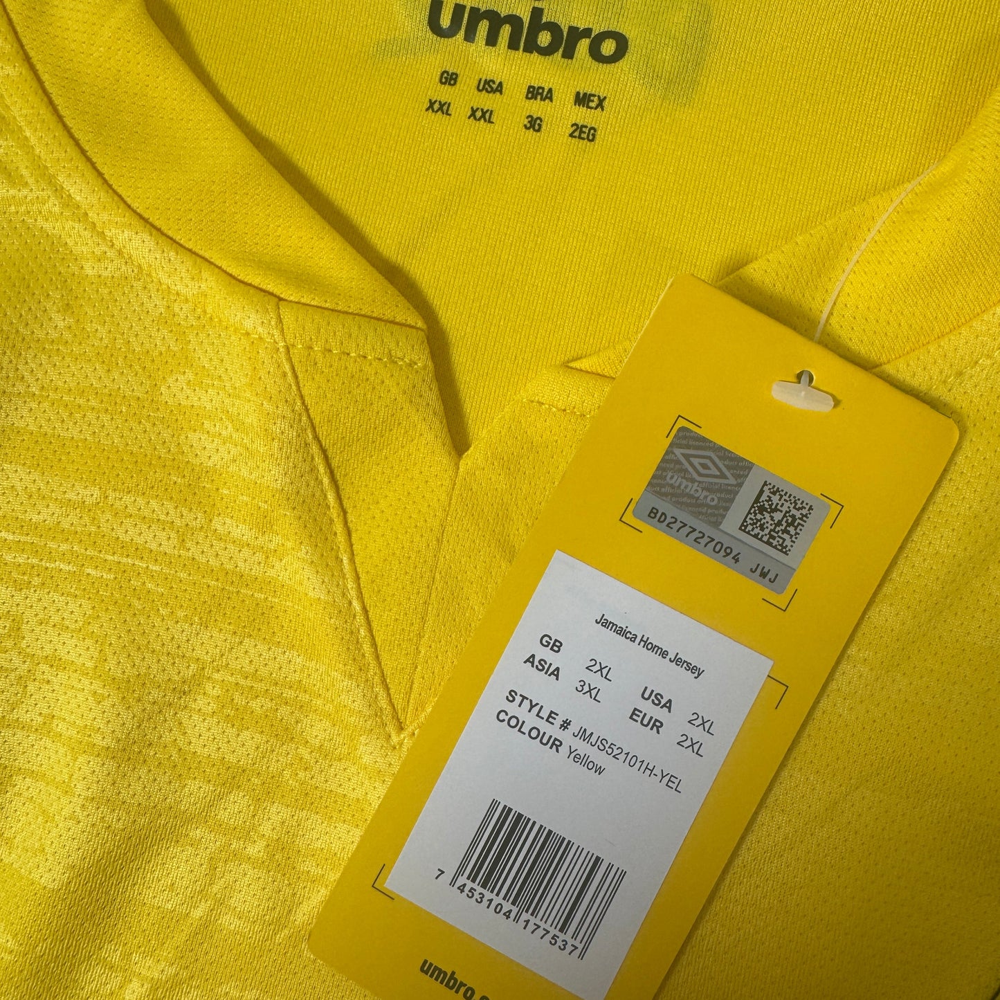 Jamaica 2021/2022/2023 Home Football Shirt 2XL BNWT