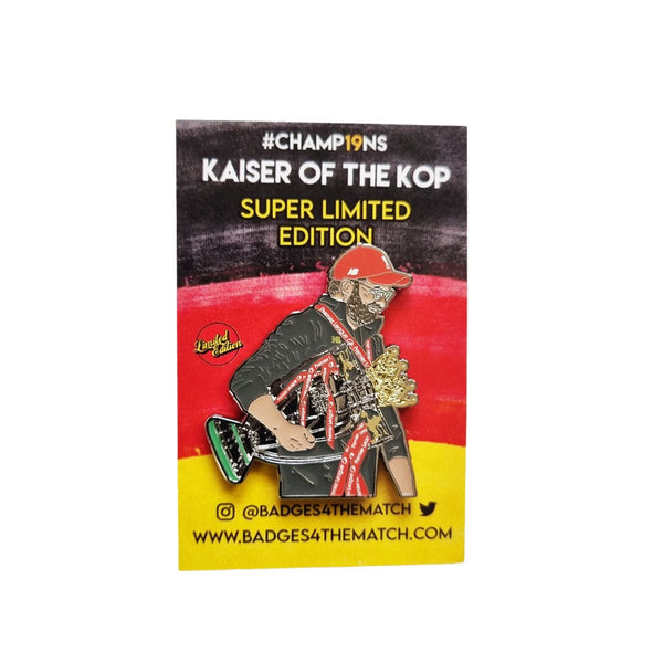 Jurgen Klopp - Kaiser of the Kop Champions Liverpool Football Icon Pin Badge
