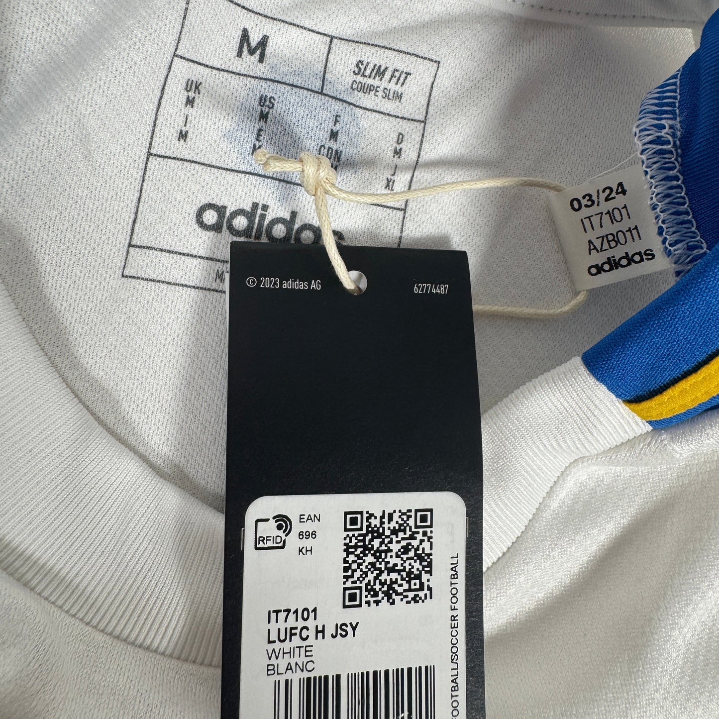 Leeds United 2024/2025 Home Football Shirt Medium BNWT