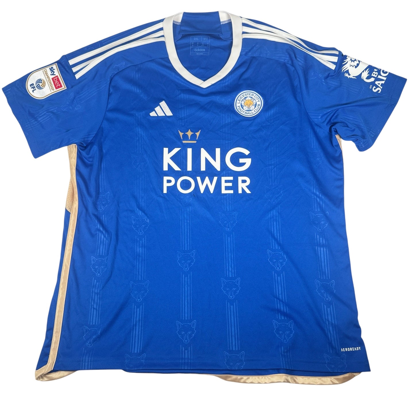 VARDY 9 Leicester City 2023/2024 Home Football Shirt 2XL