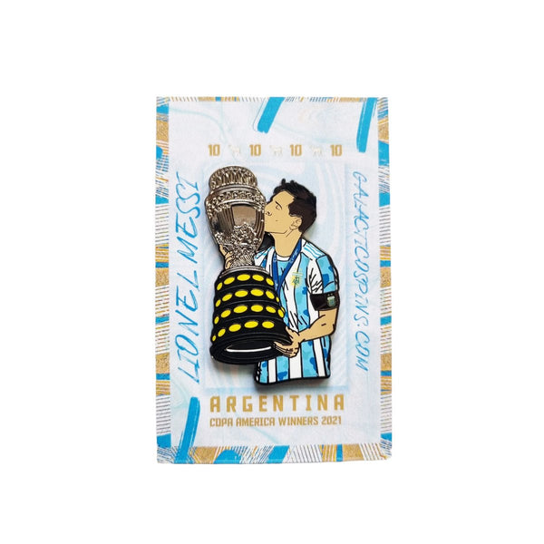Lionel Messi - Argentina Copa America Winner Football Icon Pin Badge